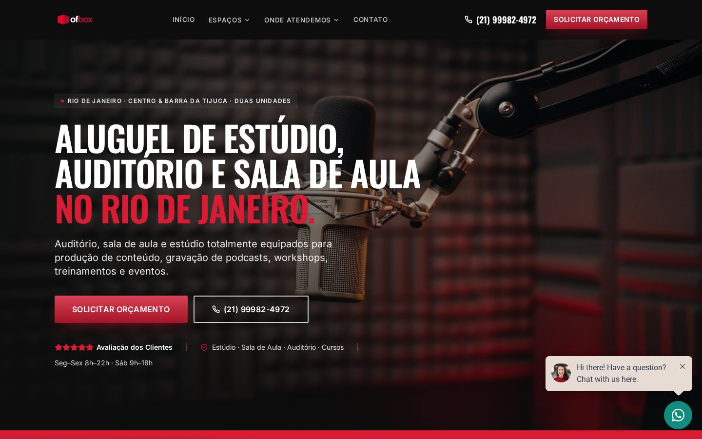OFBOX website, desktop view